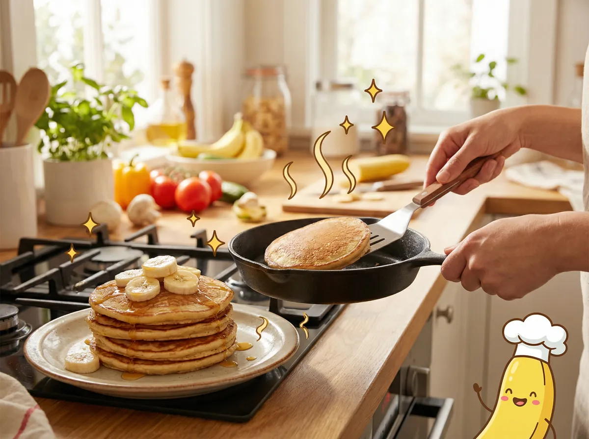 水果派 视频：草莓香蕉煎饼